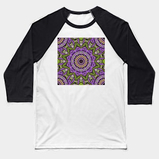 Mandala Botanical Flower Bohemian Pastel Art Colorful Paisley Baseball T-Shirt